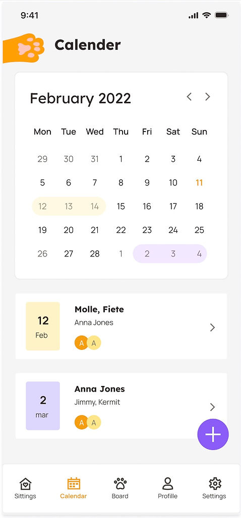 Freddy Fur App Screenshot - Nachbarschafts Brett